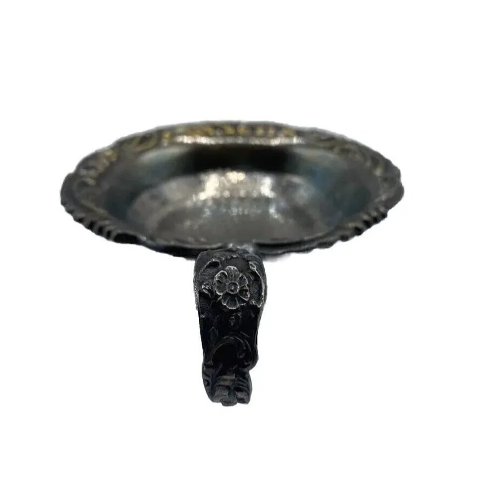 Vintage Silver Tone Tea Strainer with Handle V Nelle Retro Regency Detailed
